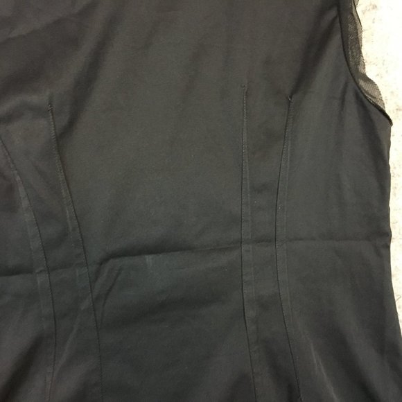 Attention Top M Tailored Fit Darts Seams Half Zip Tank Top Sleeveless Career - Picture 8 of 10